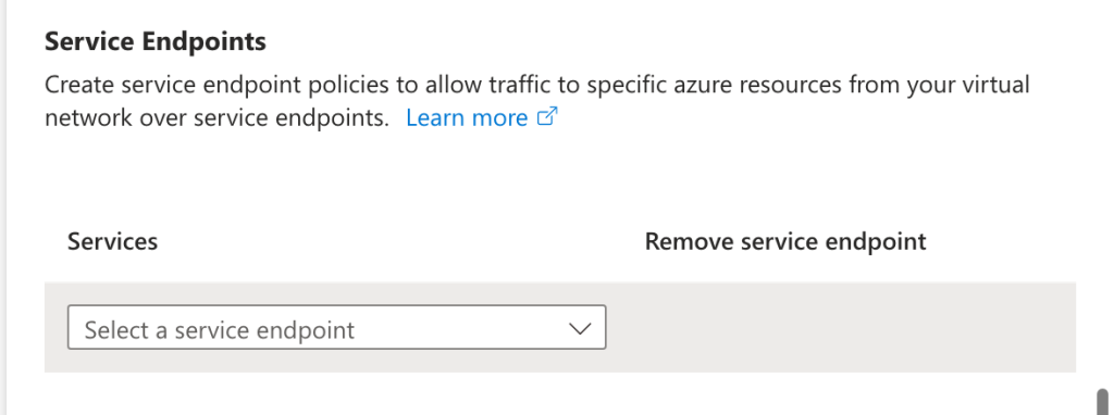 Leverage Service Endpoints